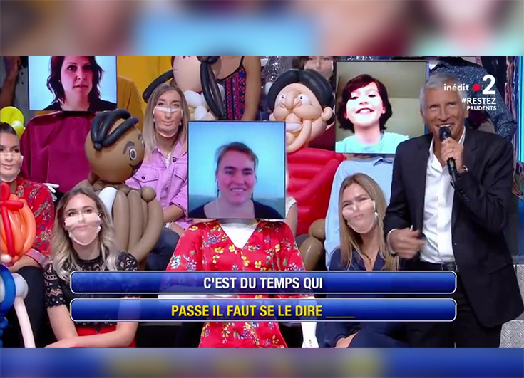 Capture d'écran de l'émission de France 2 "N'oubliez pas les paroles", présentée par Nagui.
