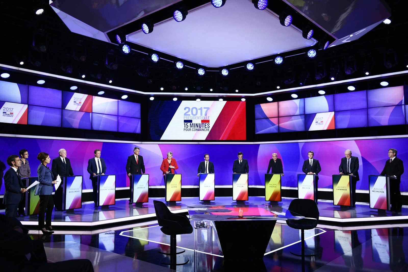 Les candidats à l'élection présidentielle de 2017 sur le plateau de France 2
