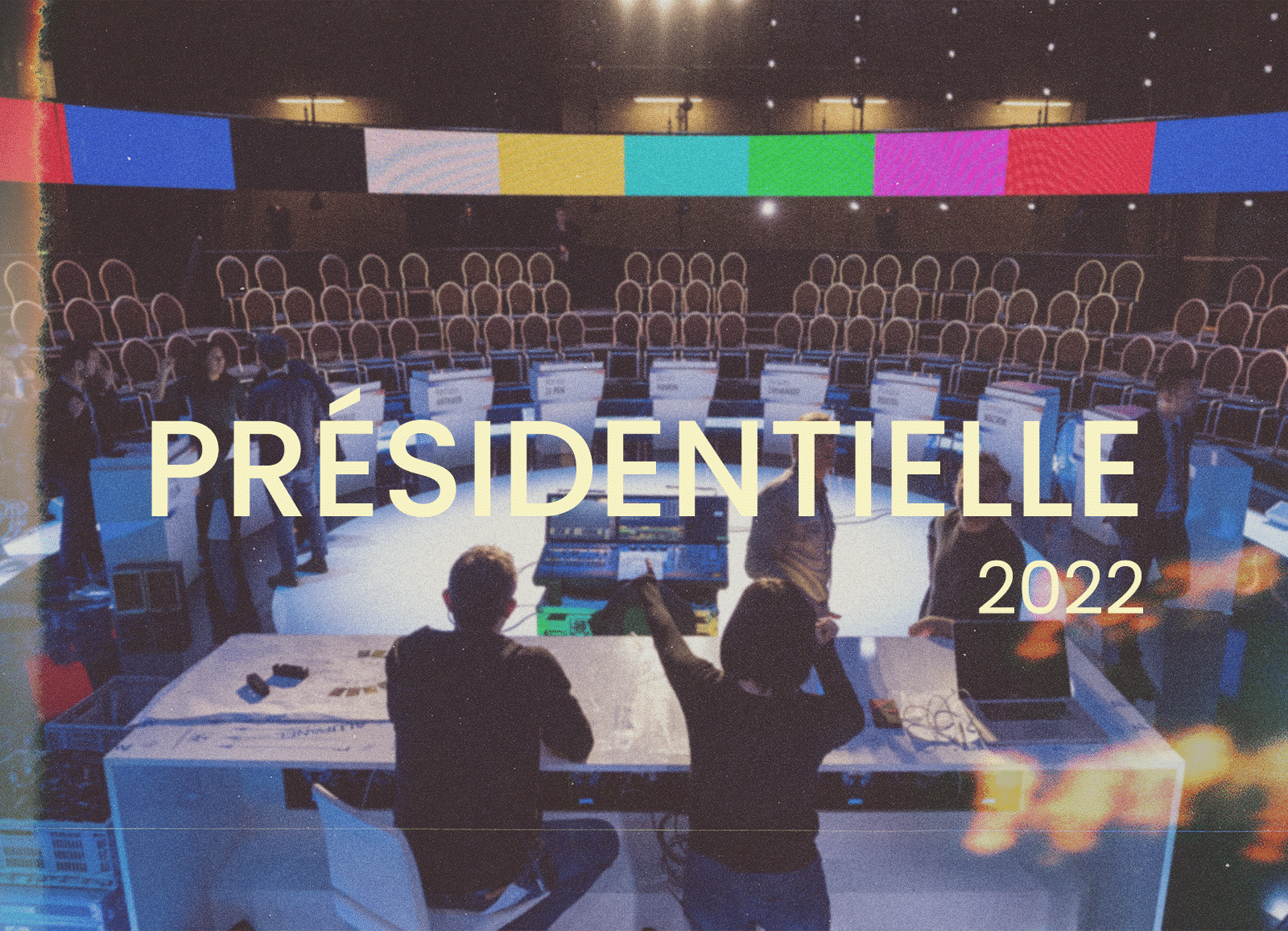 le plateau de BFMTV le 3 avril 2017, veille du débat présidentiel