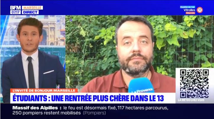 Guilhem Ricavy, directeur des rédactions de La Provence, le 24 août 2022, sur BFM TV