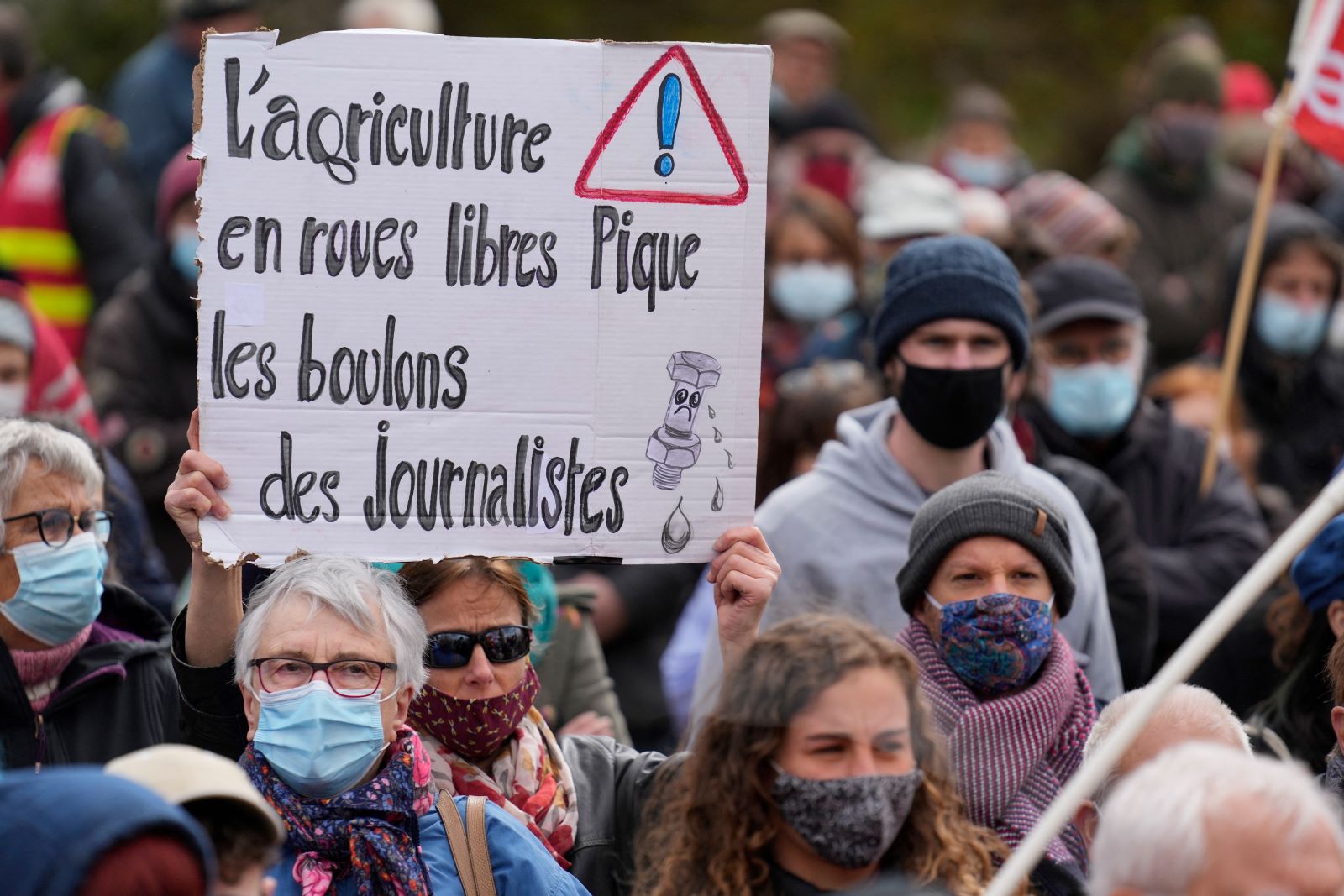 Manifestation de soutien à la journaliste Morgan Large