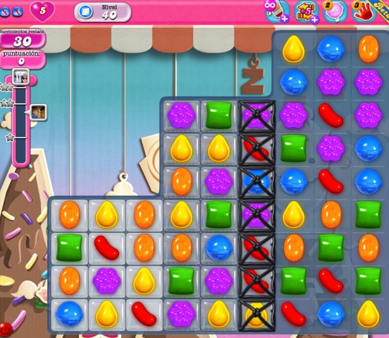Capture d'écran du jeu mobile Candy Crush
